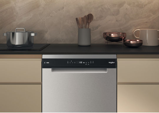 Whirlpool Mașină de spălat vase independentă pentru 15 seturi de vase L60xÎ85cm Inox