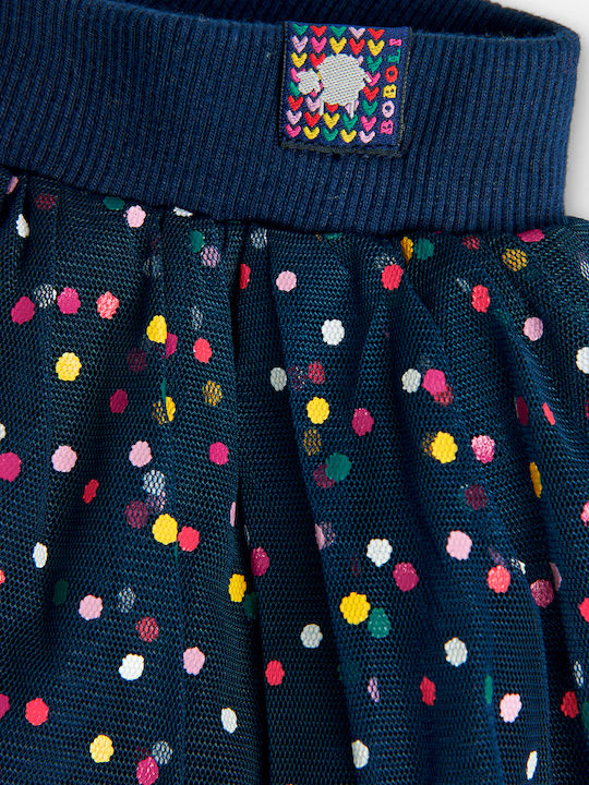 Kinder Tutu Rock aus Tüll Polka Dot Blau