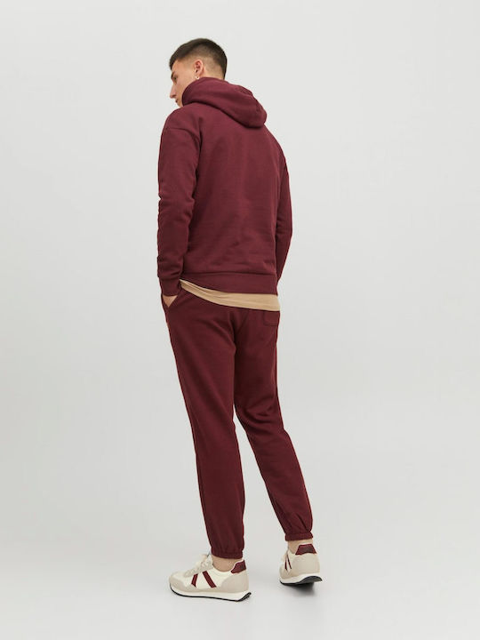 Jack & Jones Men's Sweatpants with Rubber Burgundy