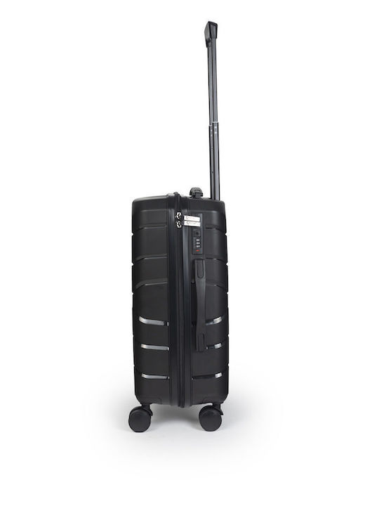 Cardinal Elusive Hard Black Suitcases Max Height 69cm With 4 Wheels Set 3pcs