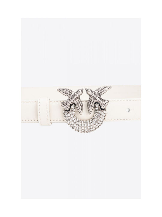 Pinko Leather Women's Belt White