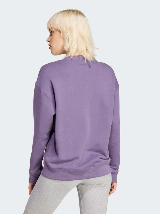 Trefoil Crew Long Women's Sweatshirt Purple