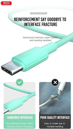 XO NB156 USB 2.0 USB Type-C Male to USB-A White 1m