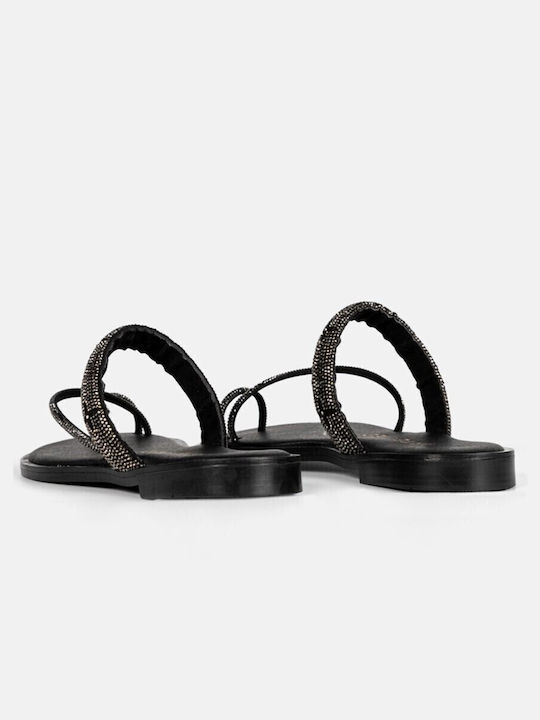 Arte Piedi Damen Flache Sandalen in Schwarz Farbe