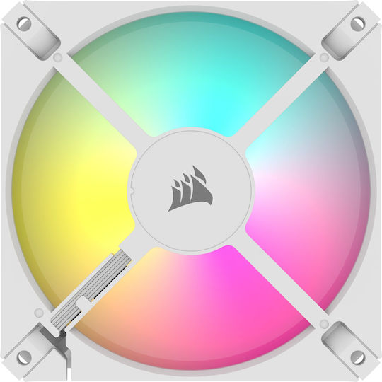 iCUE AR120 Case Fan (1850rpm / 59cfm) με RGB Φωτισμό και Σύνδεση 3-Pin / 4-Pin PWM Λευκό