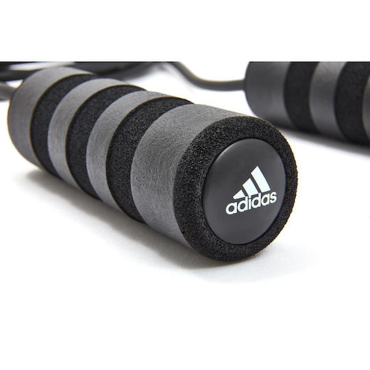 adidas Adjustable Jump Rope with Ball Bearings Black 3m