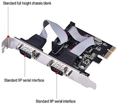 Κάρτα PCIe σε 2 θύρες RS232 DB9 Serial