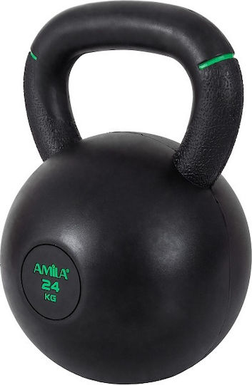AMILA Kettlebell aus Gummi 12kg Schwarz