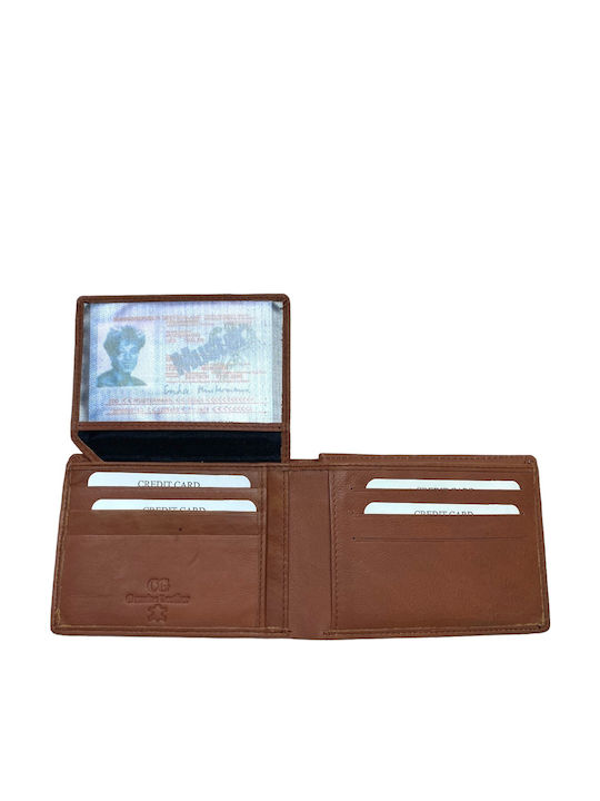 Leather Men's Wallet Classic Orange