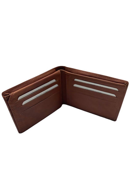 Leather Men's Wallet Classic Orange