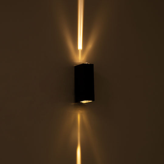GloboStar Linor Wandmontiertes Außen-Spotlight LED IP65 10W mit Warmweiß Licht Doppelstrahl 12.5x6x4εκ.