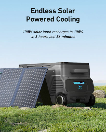 Anker EverFrost Dual-Zone Powered Cooler Portable Fridge 53L Solar Black
