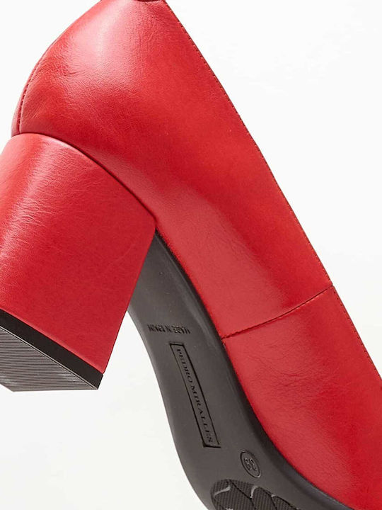 Leder Pumps Rot
