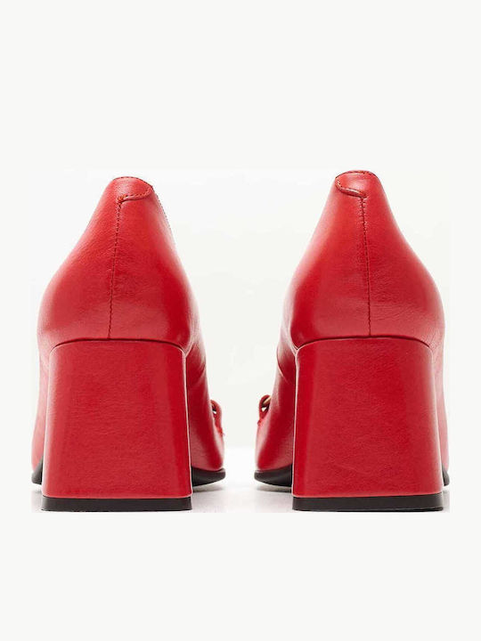 Leder Pumps Rot