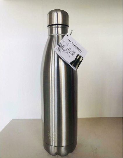 Ecolife Yoko Design Ανακυκλώσιμο Μπουκάλι Θερμός Ανοξείδωτο BPA Free 750ml Ασημί