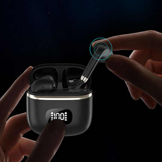 Dudao U15Pro Earbud Bluetooth Handsfree Ακουστικά με Θήκη Φόρτισης Μαύρα