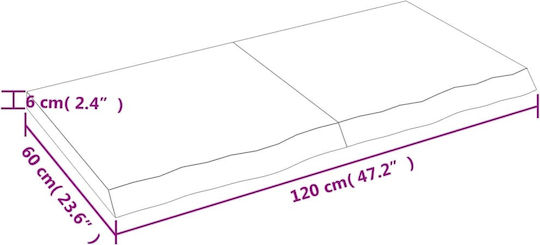 Raft Gri Închis 120x60x6 cm