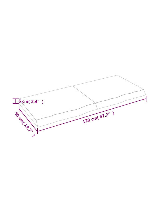 Shelf Wall Beige 120x50x6cm