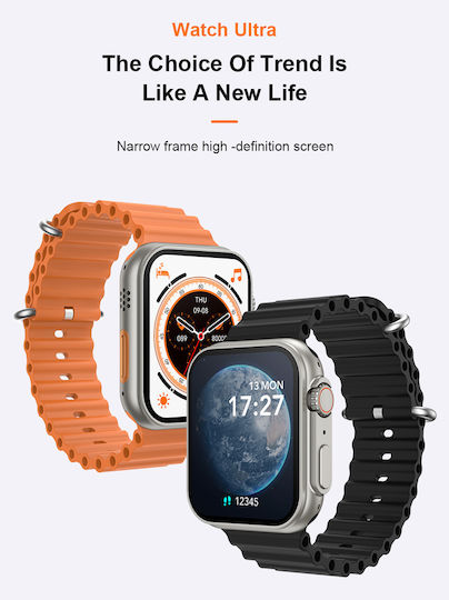 U8 Ultra 45mm Smartwatch (Portocaliu)