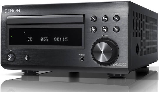 Denon Ηχοσύστημα 2.0 RCD-M41 DAB RCDM41DABBKEK 60W με CD / Digital Media Player και Bluetooth Μαύρο