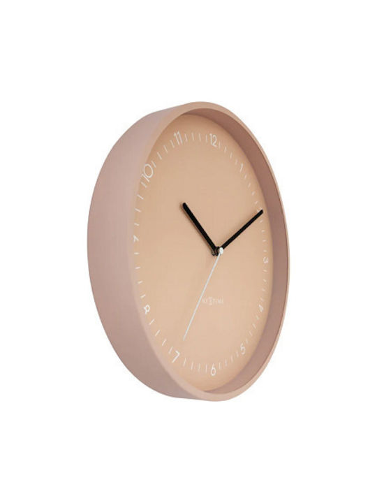 Nextime Silent Wall Clock Metallic Pink Ø30cm