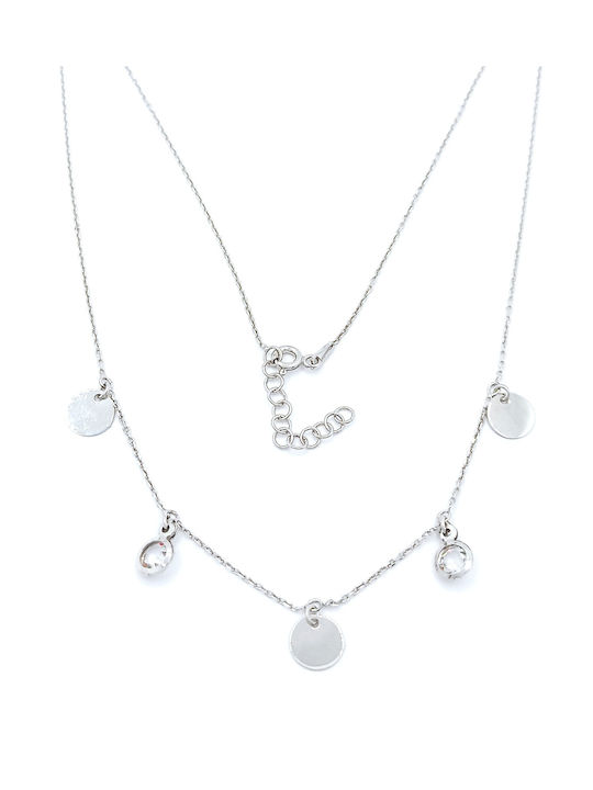 PS Silver Necklace from Silver with Zircon