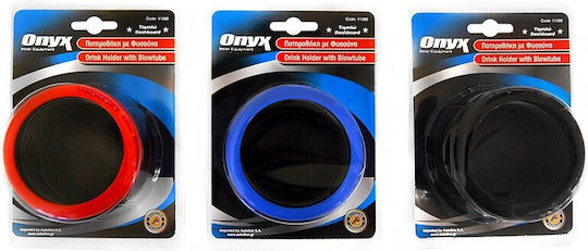 Autoline Ποτηροθήκη Αυτοκινήτου Onyx Φυσαρμόνικα 1 Θέσης με Αυτοκόλλητη Ταινία σε Κόκκινο Χρώμα