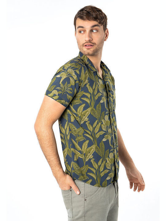 Urban Surface Men's Shirt Short Sleeve Floral Green