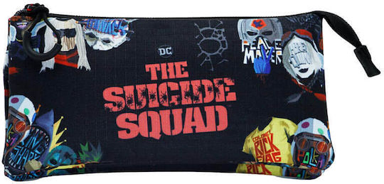 Karactermania Suicide Squad Taskforce Federmäppchen mit 3 Fächern Schwarz