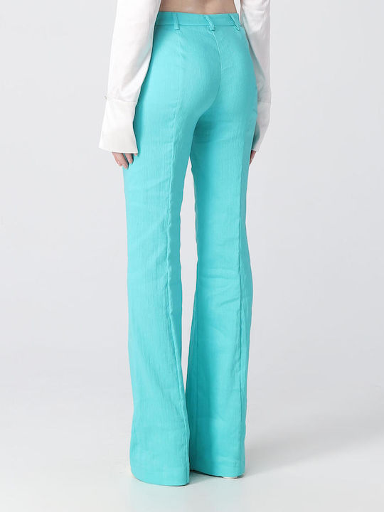 Patrizia Pepe Women's High Waist Fabric Palazzo Pants Palazzo Fit Green