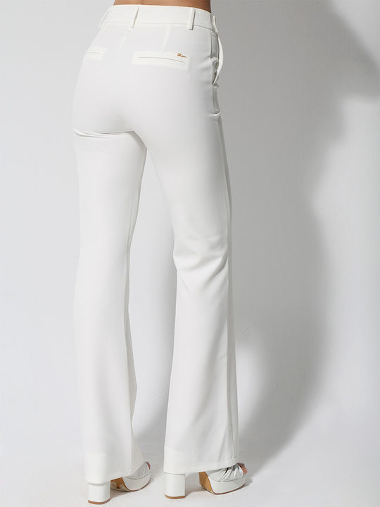 Tresor Women's Fabric Trousers White