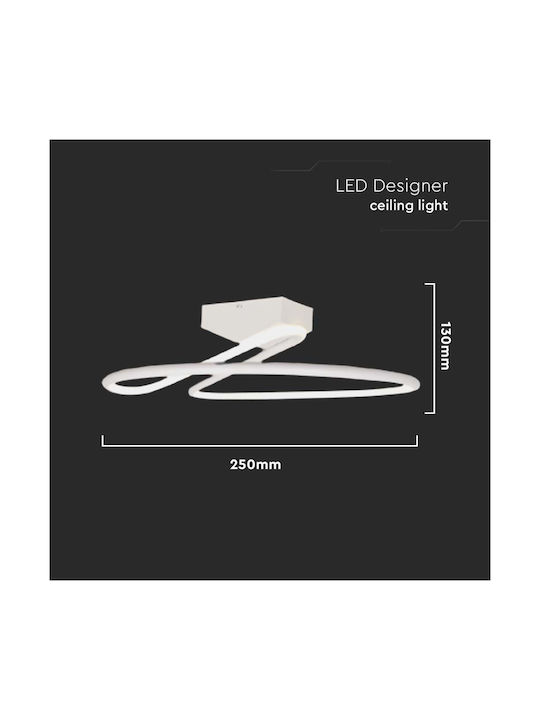 V-TAC Modern Metall Deckenleuchte mit integriertem LED in Weiß Farbe