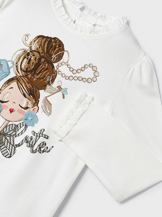 Mayoral Kids Blouse Long Sleeve White