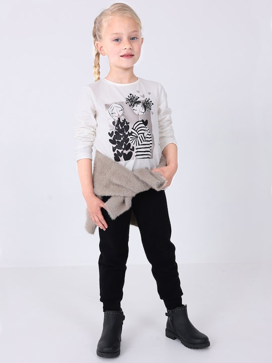 Mayoral Kids Blouse Long Sleeve Ecru