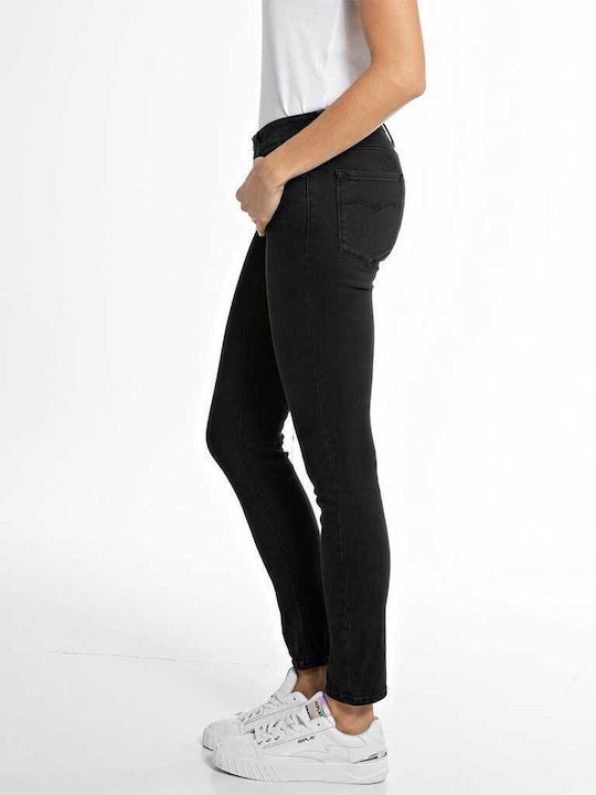 New Luz Damenjeans in Enger Passform Schwarz