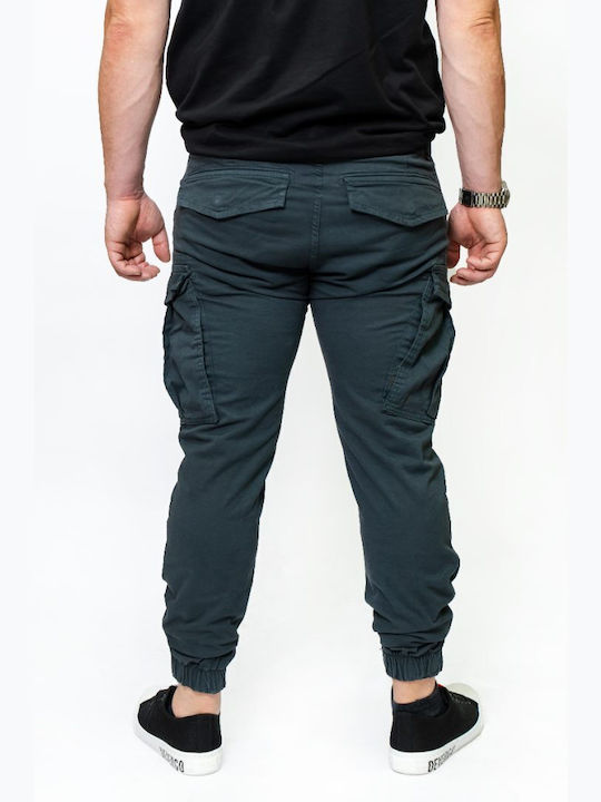 New Denim Men's Trousers Cargo Elastic Gray