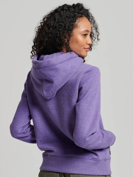 Superdry Essential Logo Women's Hooded Sweatshirt Purple