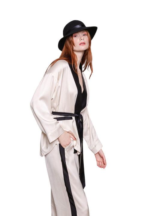 Collectiva Noir Damen Kimono Beige