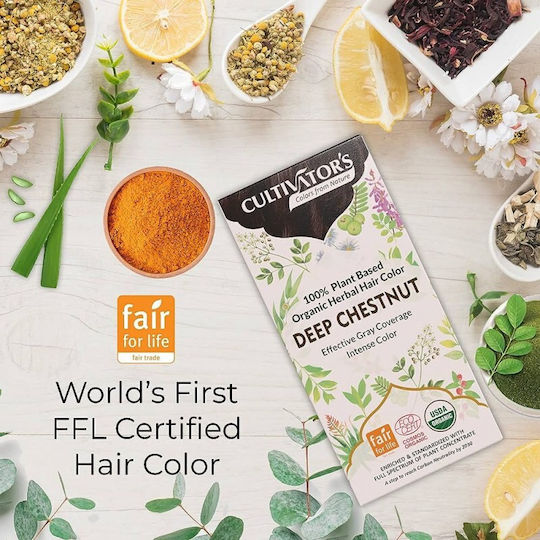 Cultivator Organische Haarfärbemittel Tiefe Kastanie 100g