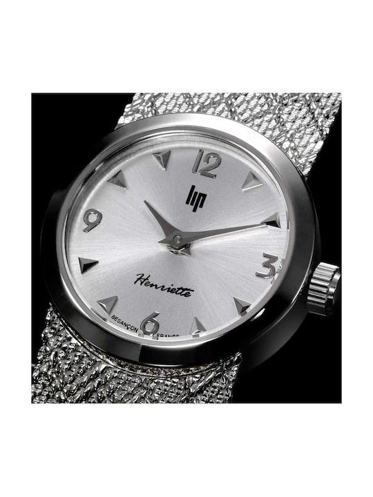 Lip Watches Henriette Watch with Gray Metal Bracelet