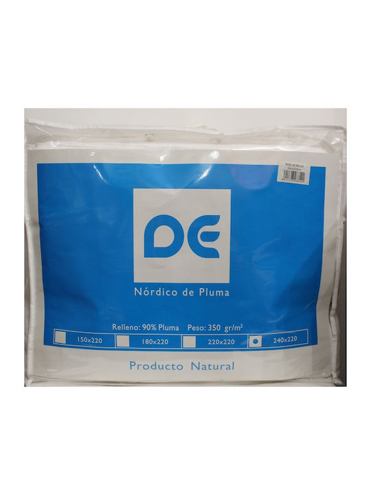 Manterol Casa Duvet Queen Down 220x240cm Zeta Ecru 350 GSMGsm 9 togs Togs