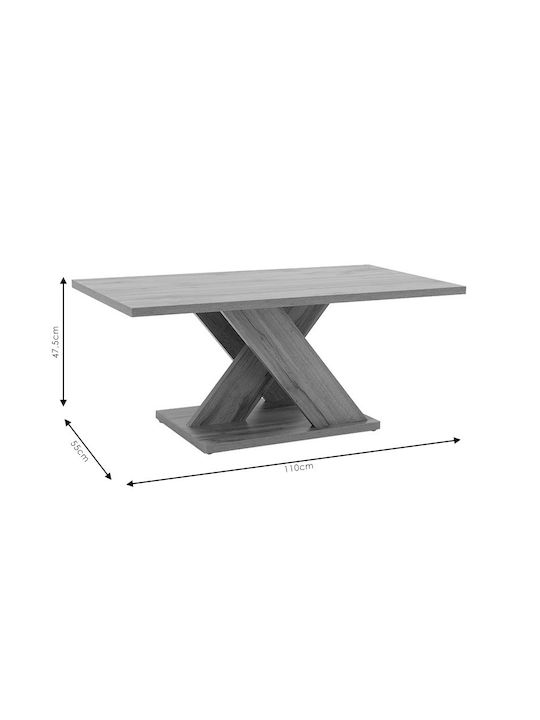 Masa De Cafea Centrală Rectangulară Solange Din Lemn Bej L110xL55xÎ47.5cm