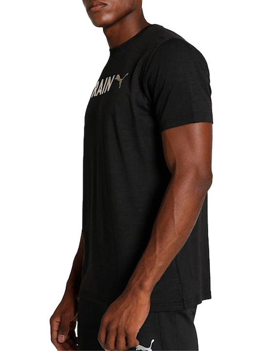 Puma Men's Athletic T-shirt Short Sleeve Black