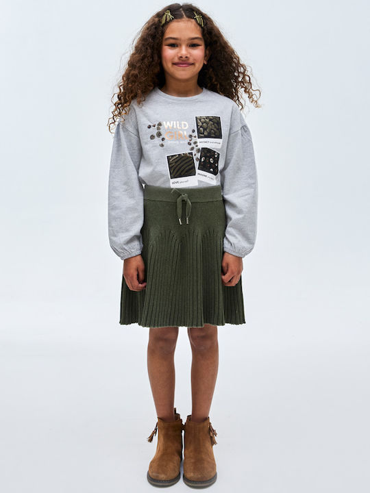 Mayoral Kids Blouse Long Sleeve Gray