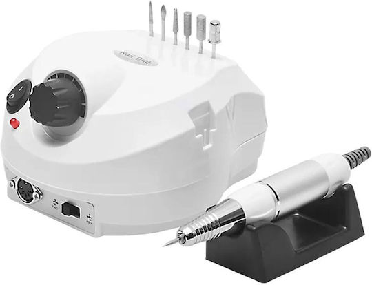 Nail Drill Power 65W White with Pedal with 30000 Rotations per Minute