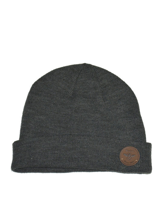 Beanie Unisex Beanie mit Rippstrick in Gray Farbe