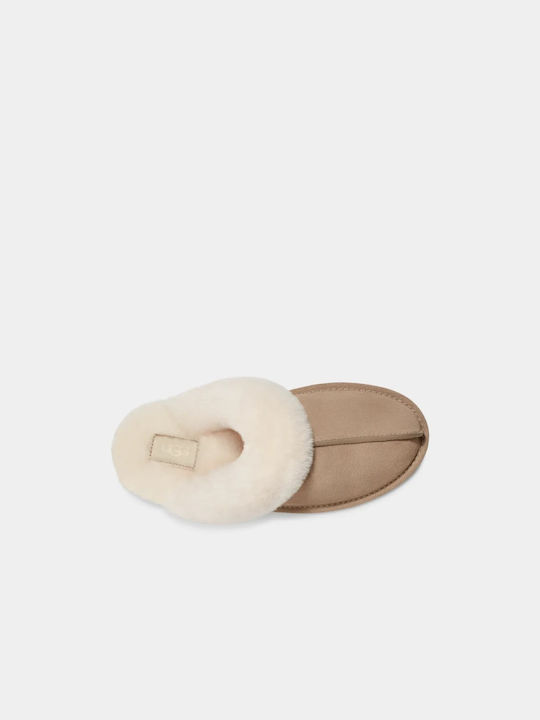 Scuffette II Χειμερινές Γυναικείες Παντόφλες Mustard Seed / Natural
