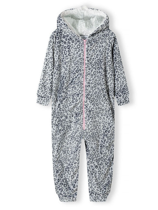 Minoti Kids Winter Onesie Gray