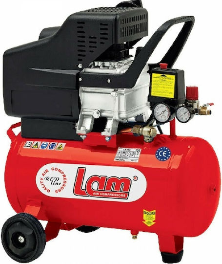 Lam LR 50/2 Einphasig Luftkompressor mit Leistung 2hp und Lufttank 50Es