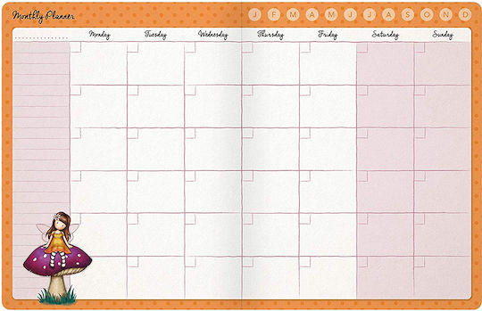 Santoro Autumn Leaves Carnet Cu dungi Multicolor